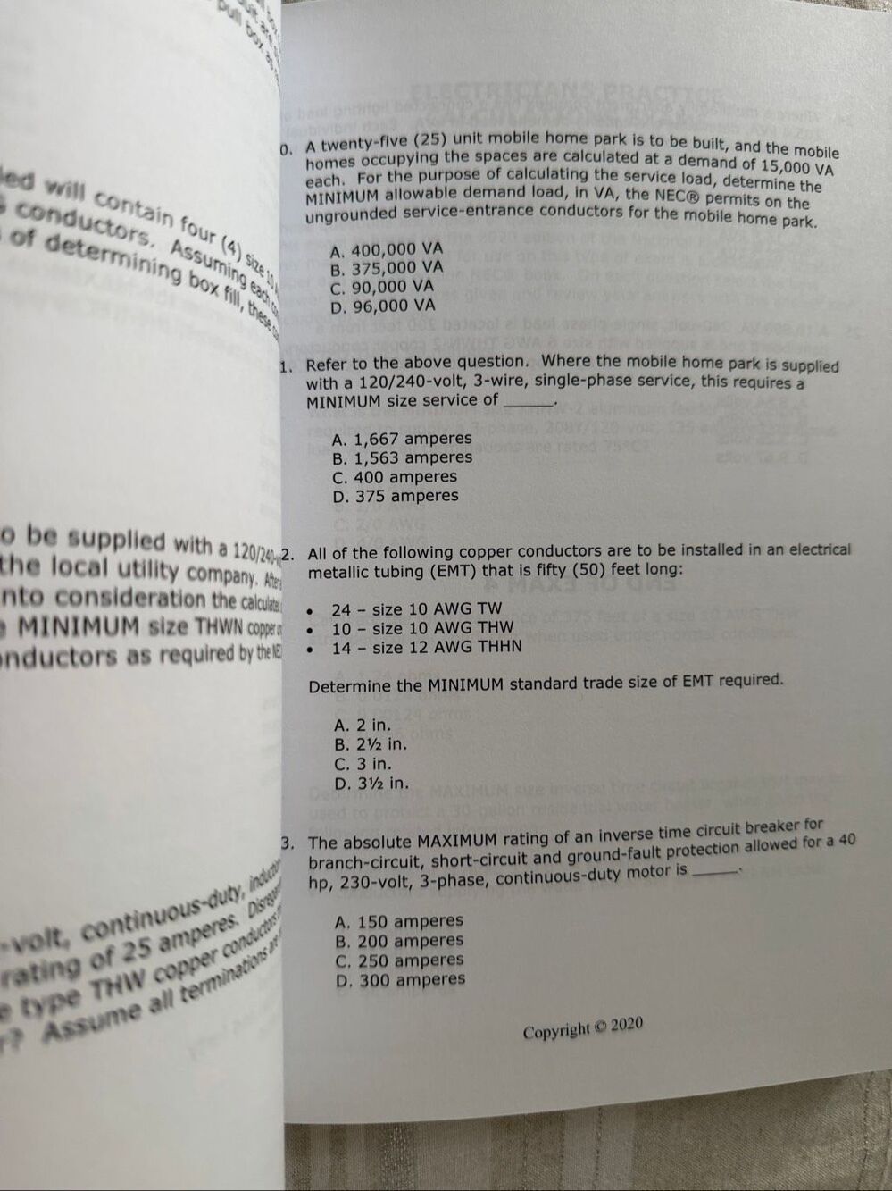 2020 National Electrical Code Calculations - Picture 5 of 5